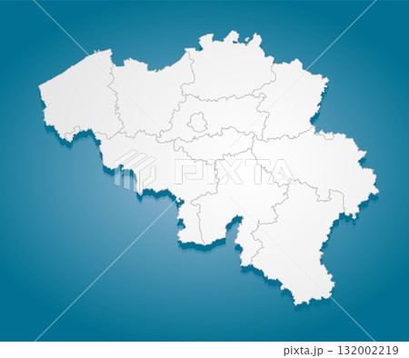 Creative map of country Belgium divided on regions 132002219