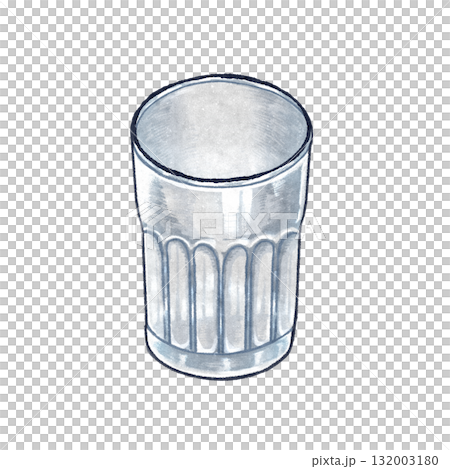 Raster illustration of a glass cup Raster illustration of a glass cup 132003180
