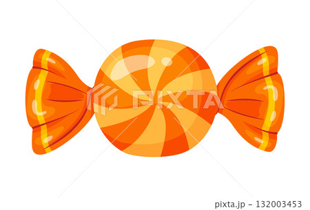 Candy in bright wrapping. flat vector style. 132003453