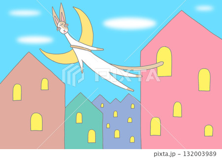 メルヘン・ファンタジー - 猫・街並み・青空・雲・晴天 メルヘン・ファンタジー - 猫・街並み・青空・雲・晴天 132003989