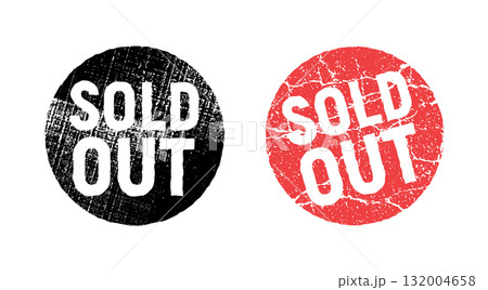 Sold stamp vector icon background. Sold out seal sign grunge badge Sold stamp vector icon background. Sold out seal sign grunge badge 132004658
