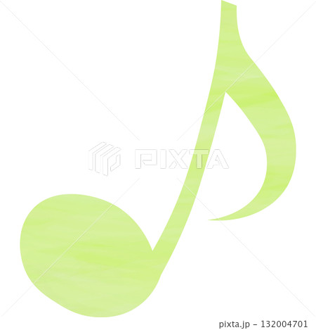 綺麗な水彩模様の8分音符のイメージのイラスト 132004701