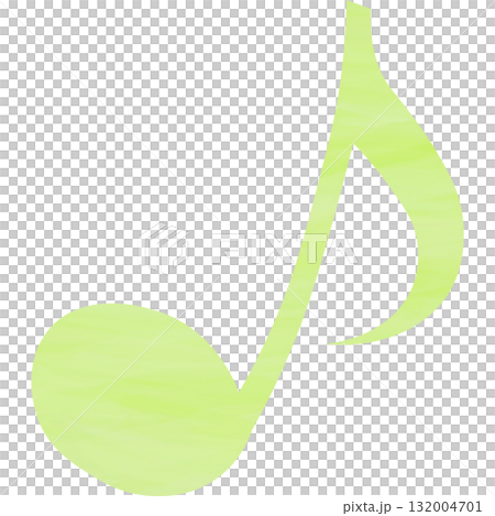 八分音符影像的精美水彩插圖 132004701