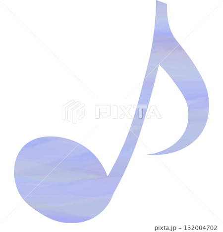 綺麗な水彩模様の8分音符のイメージのイラスト 132004702