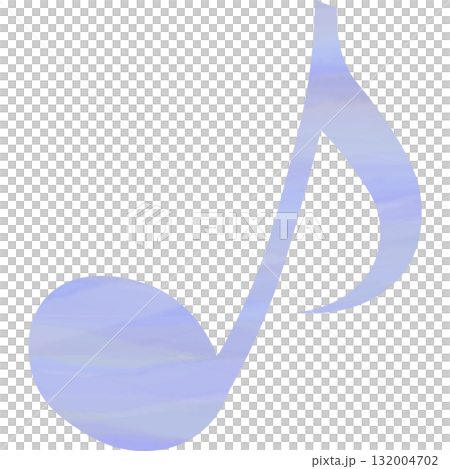 綺麗な水彩模様の8分音符のイメージのイラスト 132004702