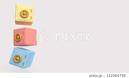 The Safe deposit box for Earn or Business concept 3d Rendering. 132004798