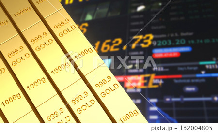 The Gold Bar for Business concept 3d Rendering. The Gold Bar for Business concept 3d Rendering. 132004805