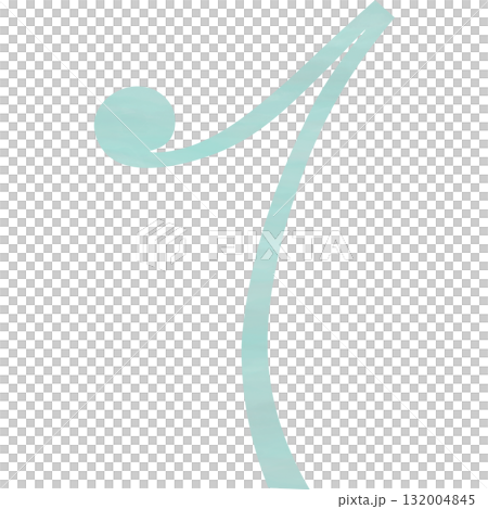 綺麗な水彩模様の8分休符のアイコンのイメージのイラスト 132004845
