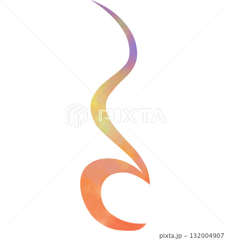 綺麗な水彩模様の4分休符のアイコンのイメージのイラスト 132004907