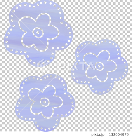 綺麗な水彩模様の花のアイコンのイメージのイラスト 綺麗な水彩模様の花のアイコンのイメージのイラスト 132004979