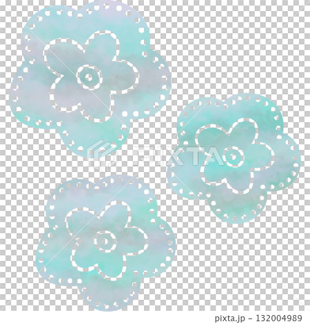 Beautiful watercolor flower icon image illustration 132004989