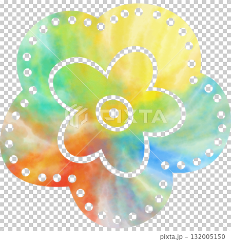 美麗的水彩花圖示圖像插圖 美麗的水彩花圖示圖像插圖 132005150