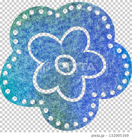 美麗的水彩花圖示圖像插圖 132005169