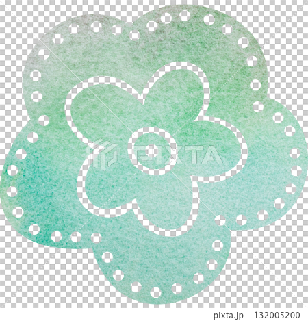 綺麗な水彩模様の花のアイコンのイメージのイラスト 132005200