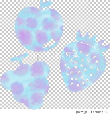 美麗的水彩水果圖示圖像插圖 132005409