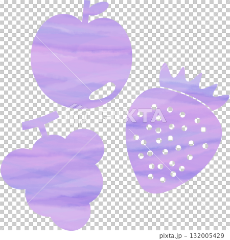 美麗的水彩水果圖示圖像插圖 美麗的水彩水果圖示圖像插圖 132005429