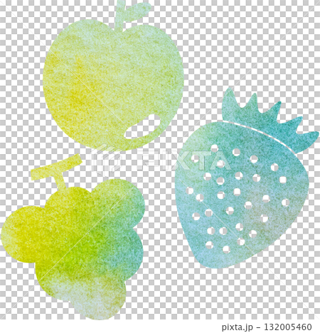 Beautiful watercolor fruit icon image illustration 132005460