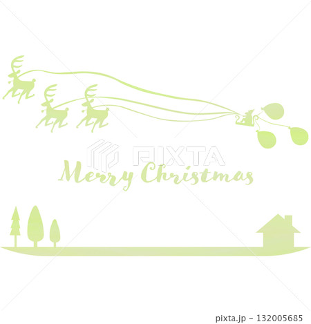 綺麗な水彩模様のクリスマスのアイコンのイメージのイラスト 132005685