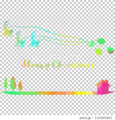 美麗的水彩畫聖誕圖示圖像插圖 美麗的水彩畫聖誕圖示圖像插圖 132005691