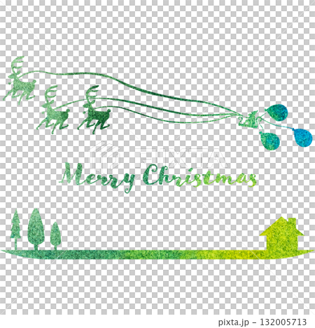 美麗的水彩畫聖誕圖示圖像插圖 132005713