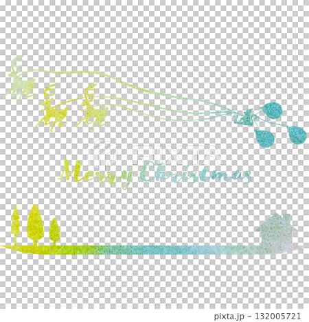 美麗的水彩畫聖誕圖示圖像插圖 132005721
