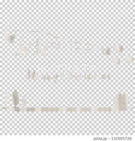 Beautiful watercolor Christmas icon image illustration 132005726