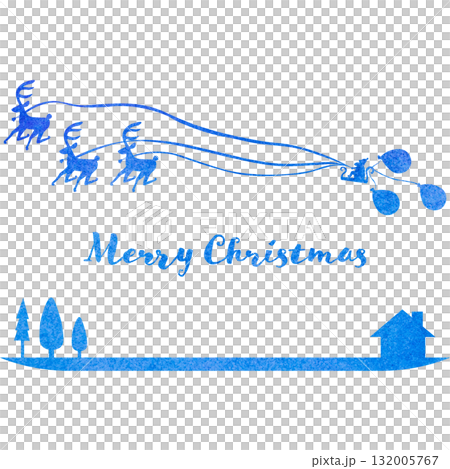 Beautiful watercolor Christmas icon image illustration 132005767