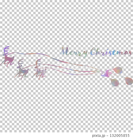 綺麗な水彩模様のクリスマスのアイコンのイメージのイラスト 132005855