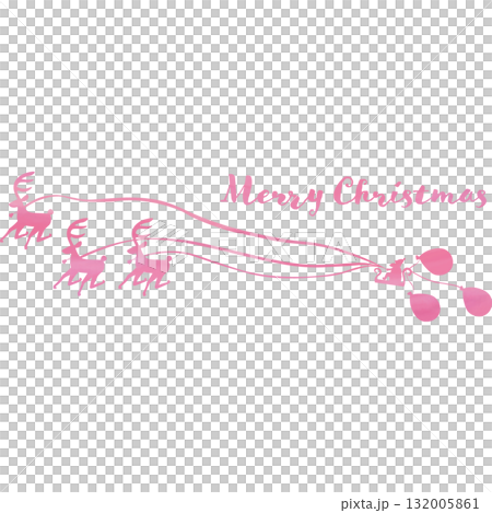綺麗な水彩模様のクリスマスのアイコンのイメージのイラスト 綺麗な水彩模様のクリスマスのアイコンのイメージのイラスト 132005861
