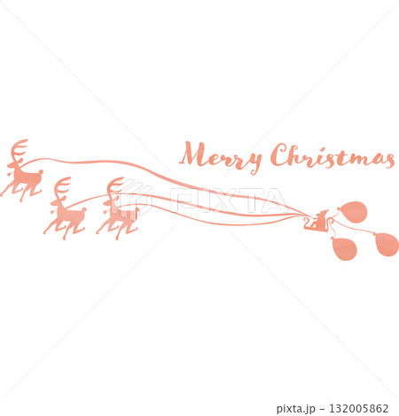 綺麗な水彩模様のクリスマスのアイコンのイメージのイラスト 132005862