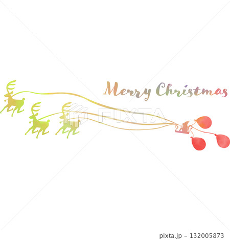 綺麗な水彩模様のクリスマスのアイコンのイメージのイラスト 132005873