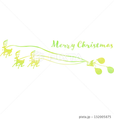 綺麗な水彩模様のクリスマスのアイコンのイメージのイラスト 132005875