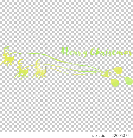 綺麗な水彩模様のクリスマスのアイコンのイメージのイラスト 132005875