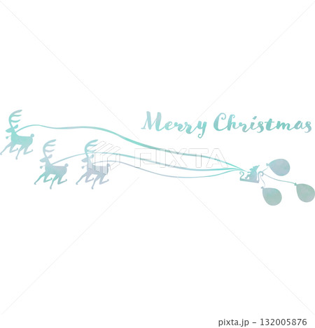 綺麗な水彩模様のクリスマスのアイコンのイメージのイラスト 132005876