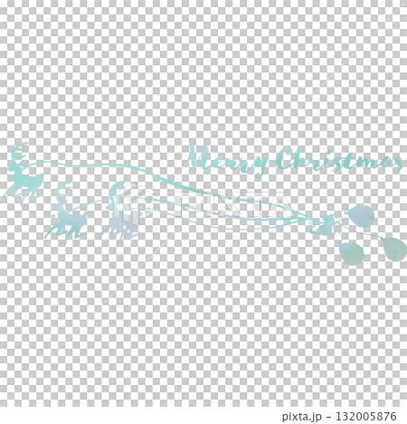 綺麗な水彩模様のクリスマスのアイコンのイメージのイラスト 132005876