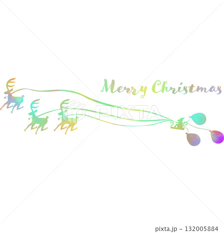 綺麗な水彩模様のクリスマスのアイコンのイメージのイラスト 綺麗な水彩模様のクリスマスのアイコンのイメージのイラスト 132005884
