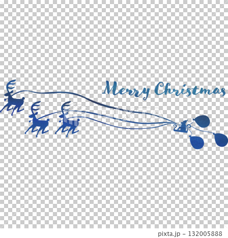 Beautiful watercolor Christmas icon image illustration 132005888