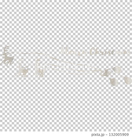 綺麗な水彩模様のクリスマスのアイコンのイメージのイラスト 132005909