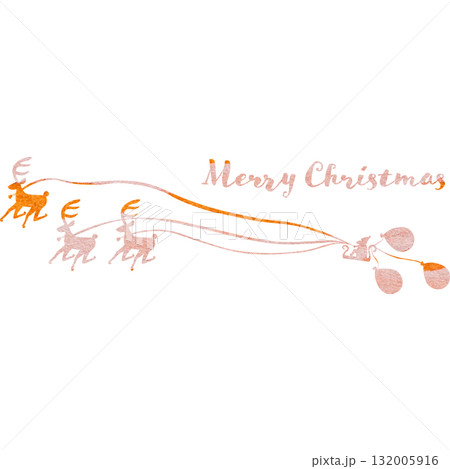 綺麗な水彩模様のクリスマスのアイコンのイメージのイラスト 132005916