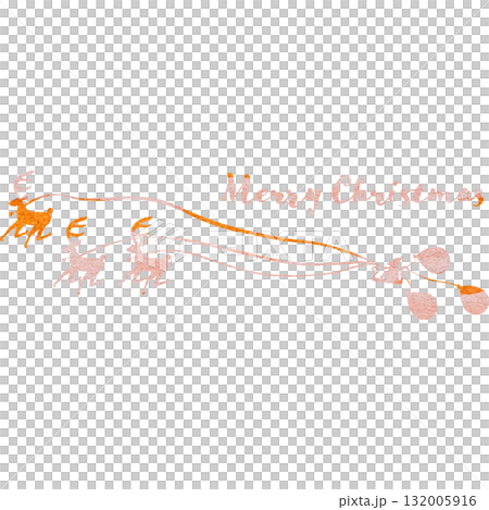綺麗な水彩模様のクリスマスのアイコンのイメージのイラスト 132005916