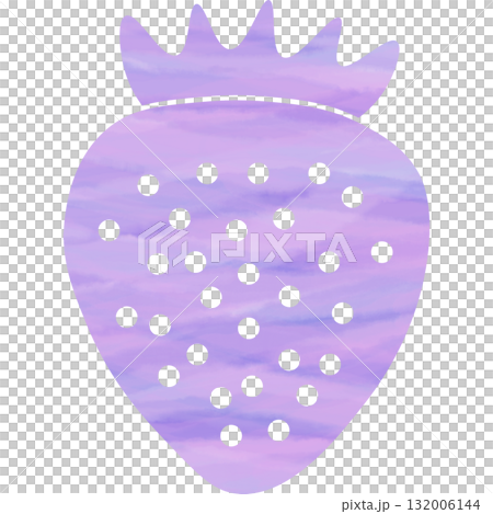 綺麗な水彩模様のいちごのアイコンのイメージのイラスト 132006144