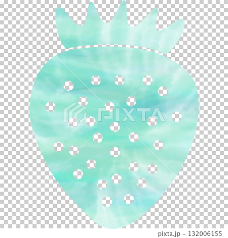 綺麗な水彩模様のいちごのアイコンのイメージのイラスト 132006155