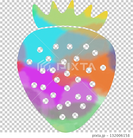 美麗的水彩草莓圖示圖像插圖 132006158