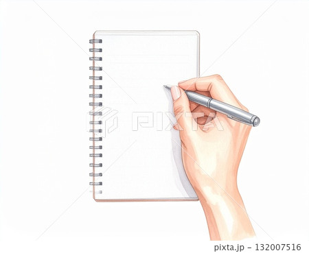メモをしている人の手元 132007516