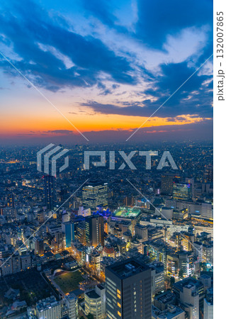 《東京都》SHIBUYA SKYから眺める東京都市風景 トワイライト 《東京都》SHIBUYA SKYから眺める東京都市風景 トワイライト 132007865