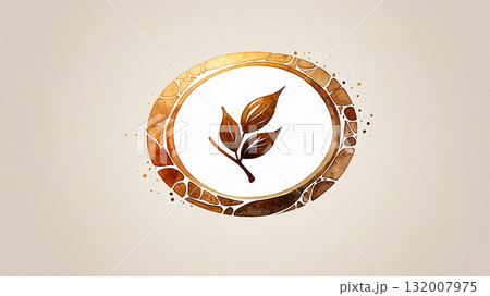 抽象的なコーヒー豆の輪郭パターン 132007975