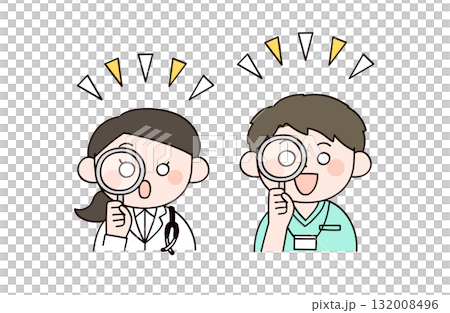 医者と看護師　男女2人のイラスト 132008496