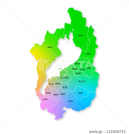 滋賀県と市町村地図 132008731