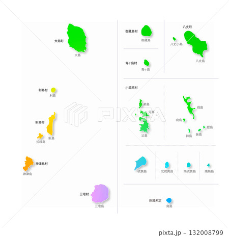 東京都の離島地図 132008799