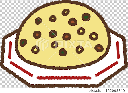 Hand-drawn icon fried rice Hand-drawn icon fried rice 132008840